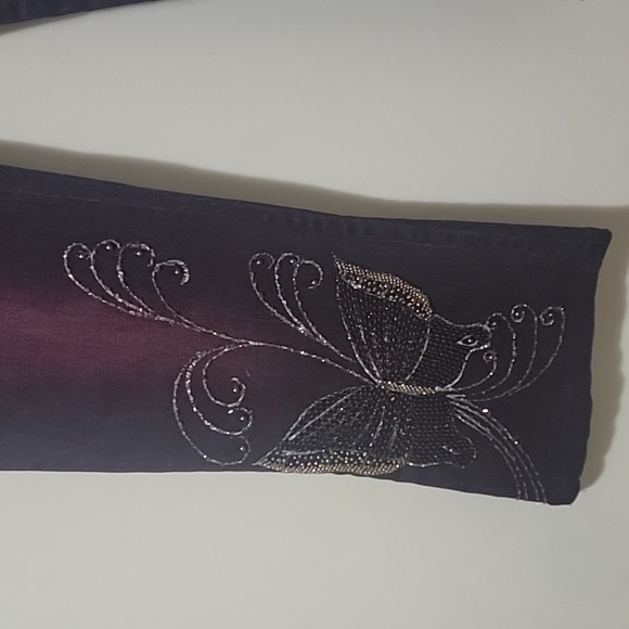 VINTAGE MCRD Michael R Dan Jeans Purple  faded and detailed beaded design size28 - Picture 5 of 11